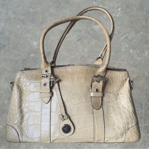 tan snake skin leather dooney & bourke handbag